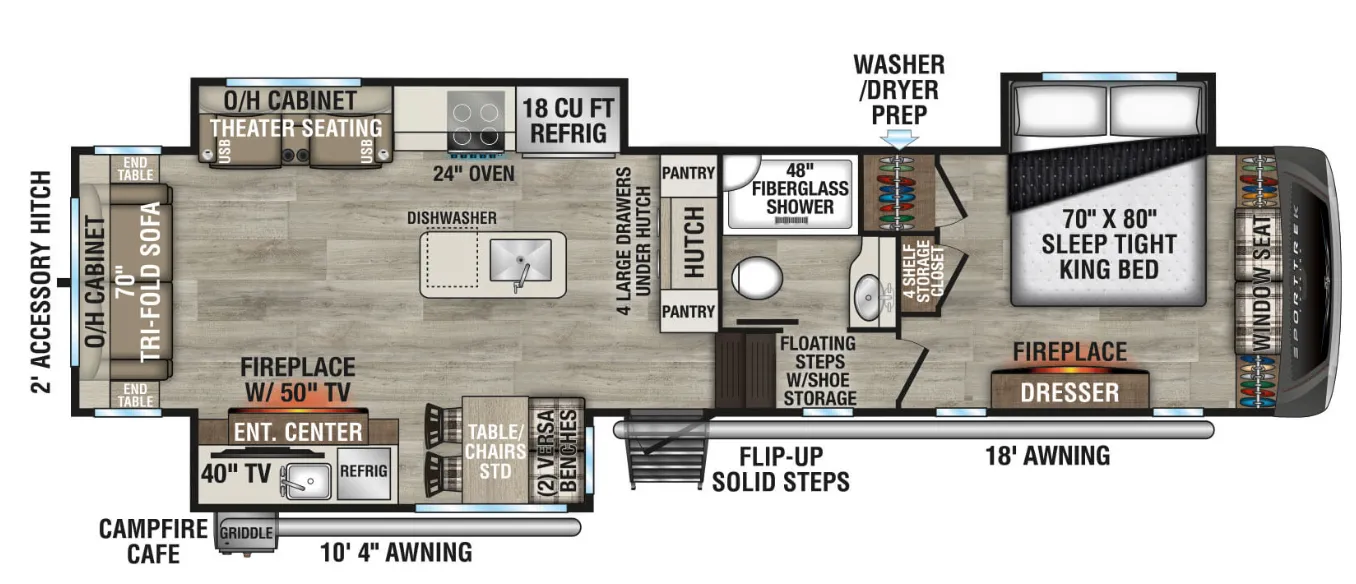 2027 VENTURE RV SPORTTREK TOURING 353VIK - Floor plan