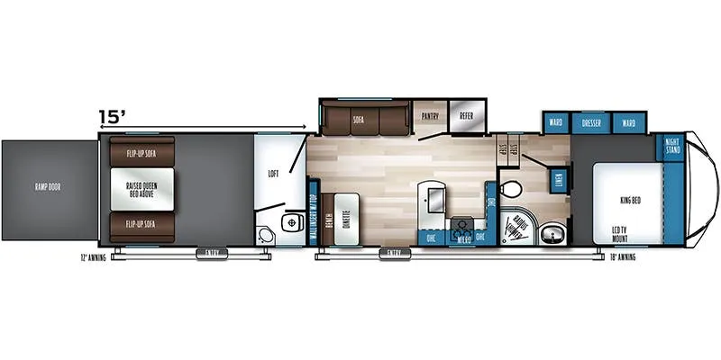 2021 Forest River Vengeance Rogue Armored 4007 floor plan