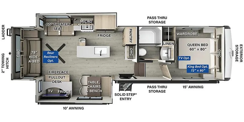 Forest River Rockwood Signature R331RL floor plan
