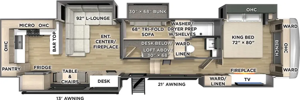 2027 Forest River Columbus 379MBL floor plan
