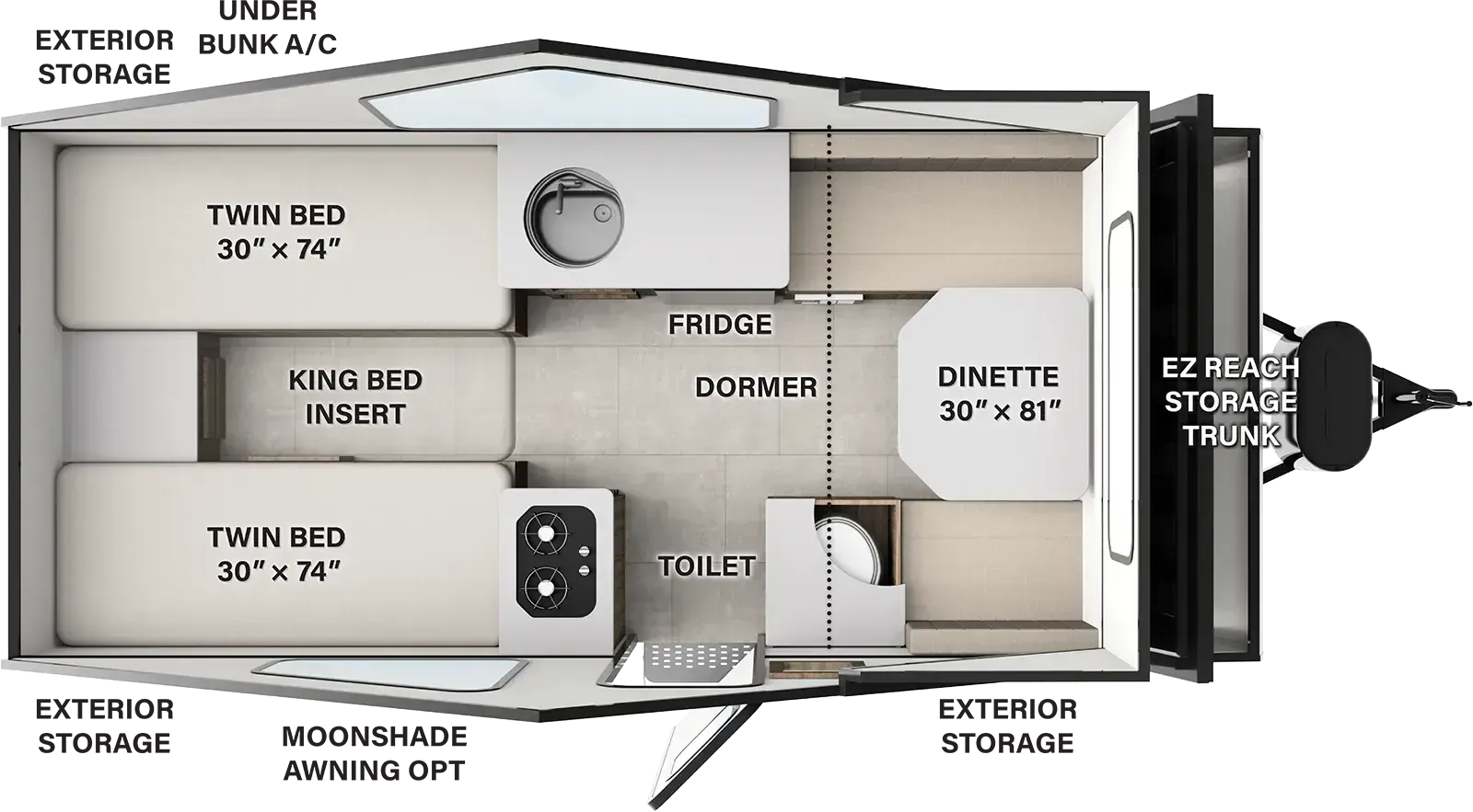 Forest River Rockwood Hard Side A213HS floor plan