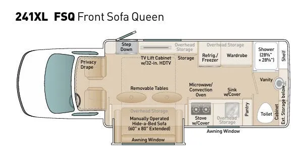 Coach House Platinum II 241XL FSQ floor plan