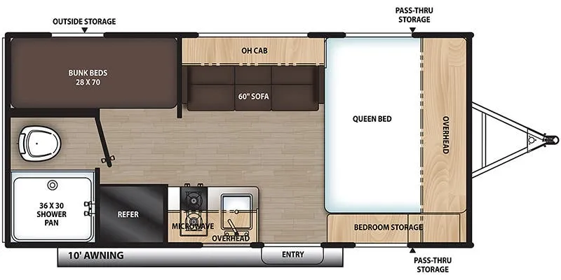2023 Coachmen Catalina Summit Series 7 164BH - Floor plan