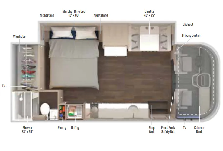 Winnebago Suncruiser 28MB floor plan