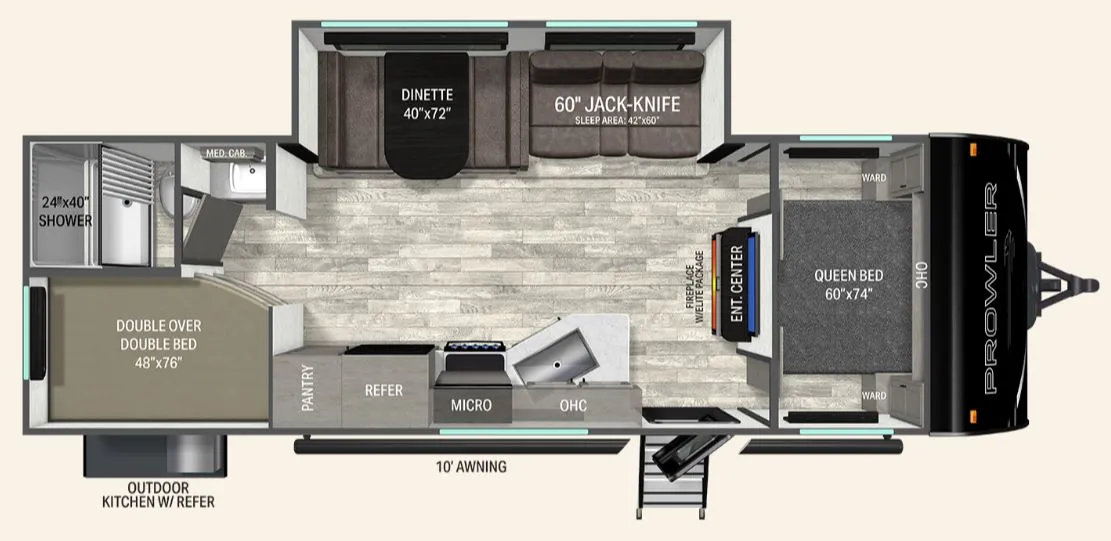 2026 Heartland Prowler 2602BHS - Floor plan