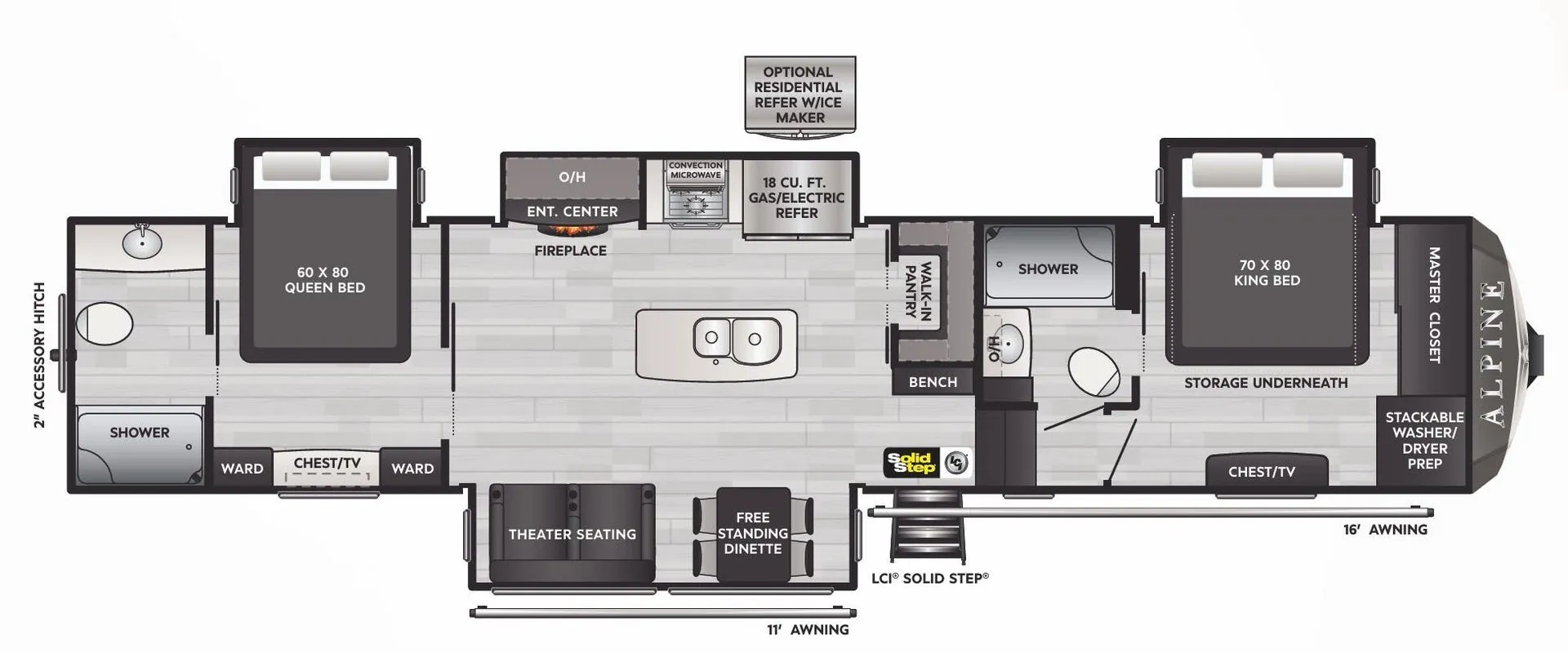 2023 Keystone Alpine 3912DS - Floor plan