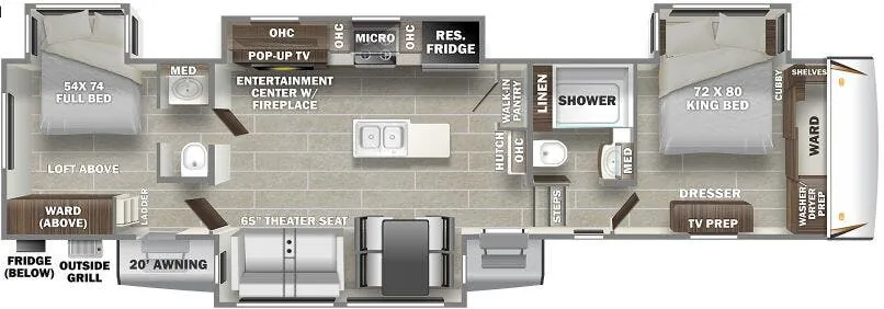 Prime Time Sanibel 3602WB floor plan