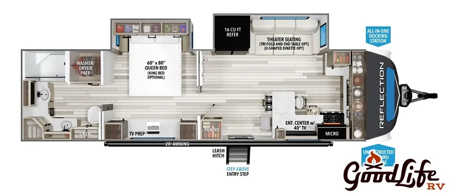 2025 Grand Design Reflection 322FKTS - Floor plan