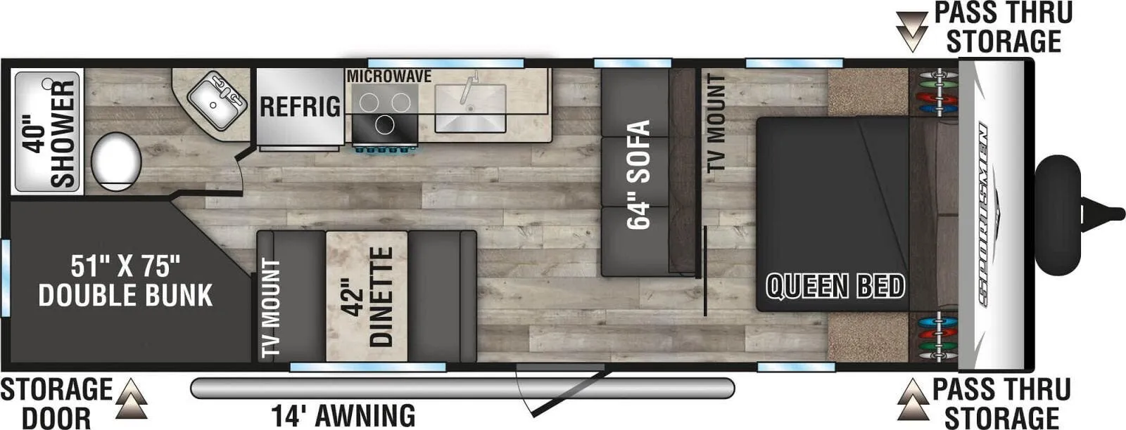 2023 K-Z Rv Sportsmen Se 260BHSE - Floor plan