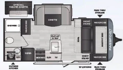 Keystone Passport SL Series 189RBWE floor plan