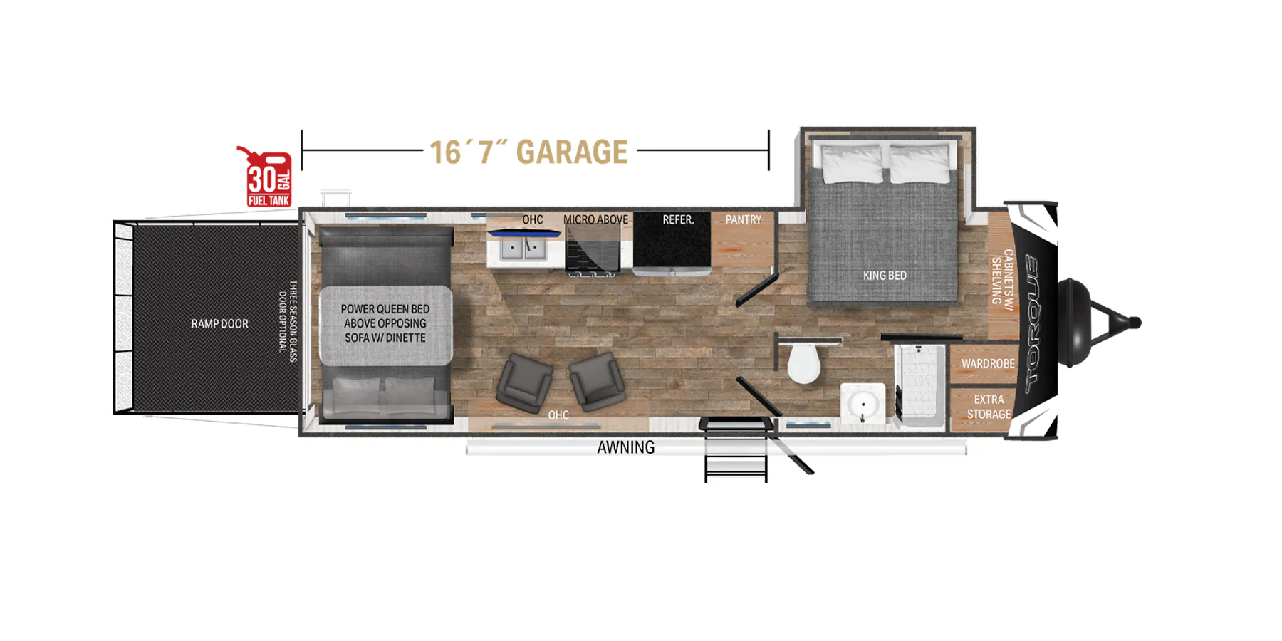 Heartland Torque T256 floor plan