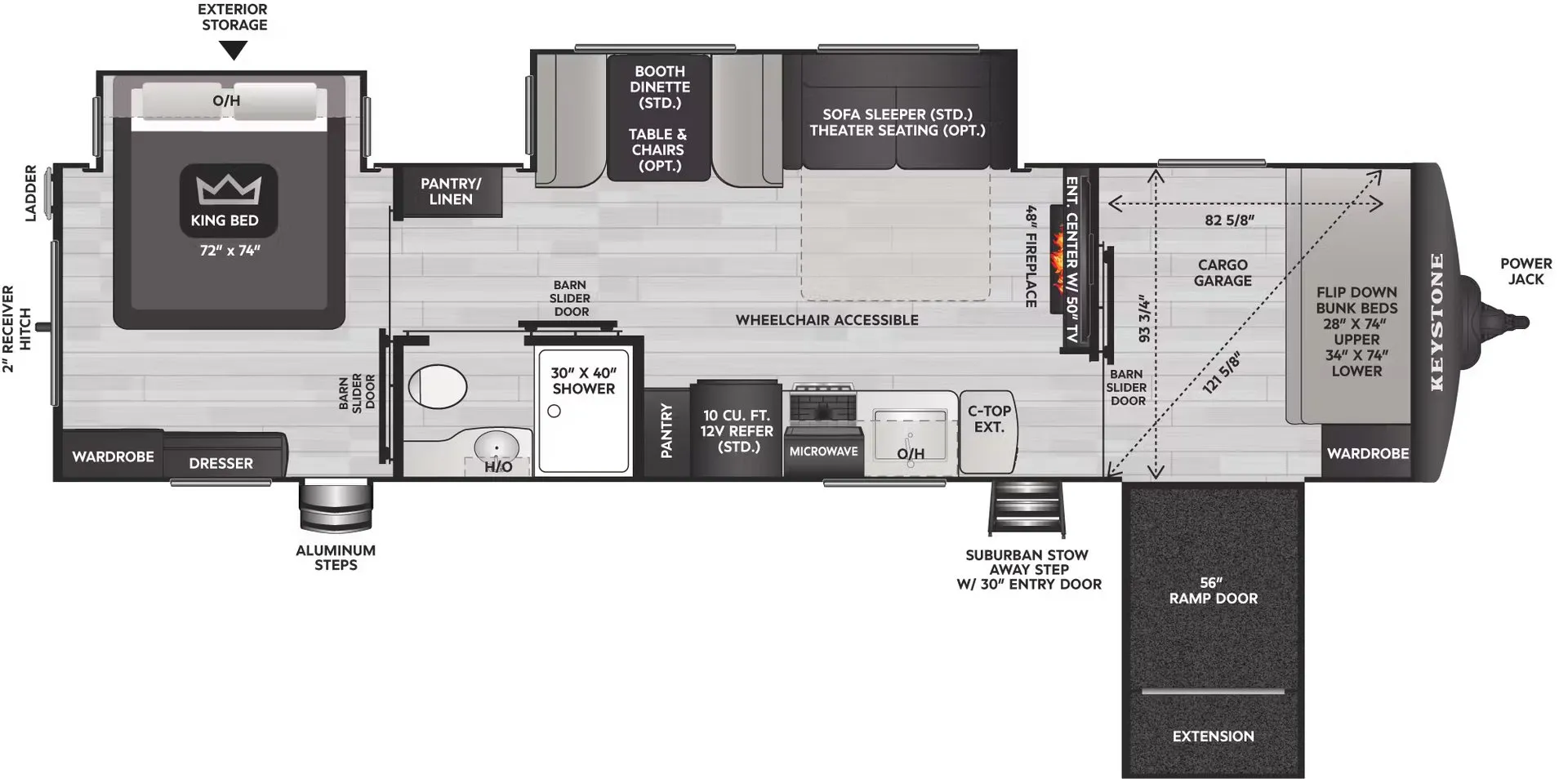 Keystone Outback 342CG floor plan