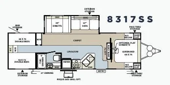 Forest River Rockwood Signature Ultra Lite 8317SS floor plan