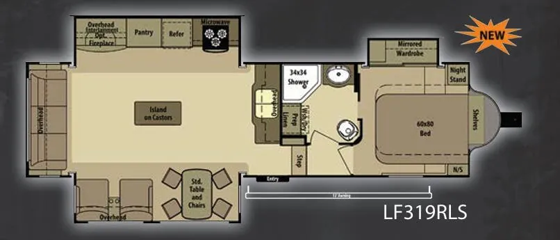 Highland Ridge Open Range Light LF319RLS floor plan