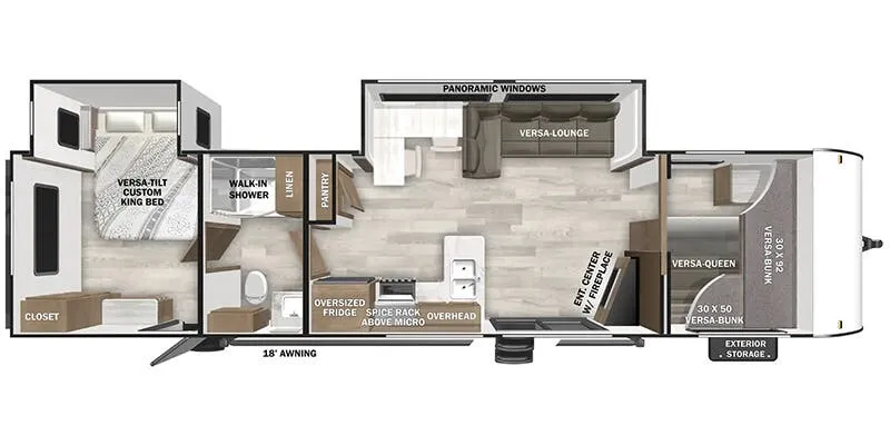 2025 Forest River Salem 36VBDS floor plan