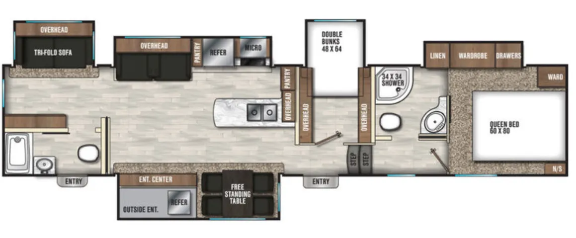 Coachmen Chaparral 373MBRB floor plan