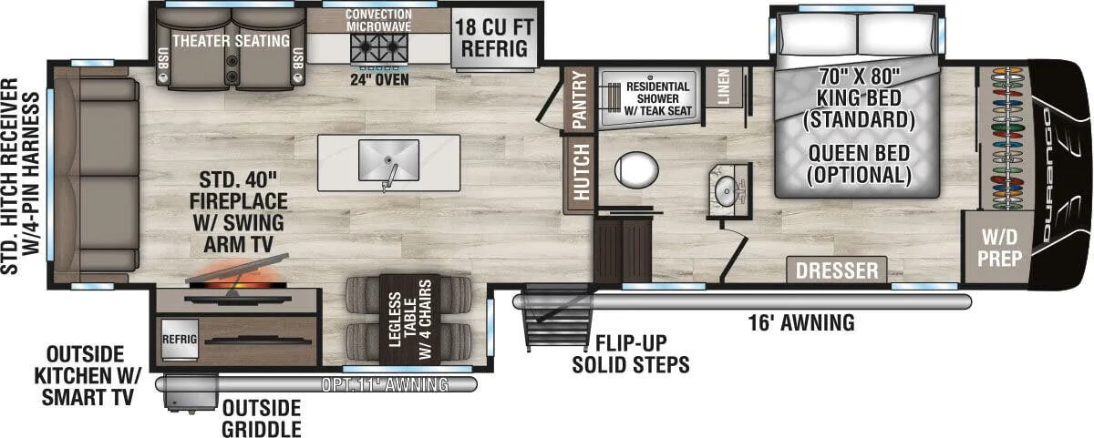 K-Z Durango D302RLT floor plan