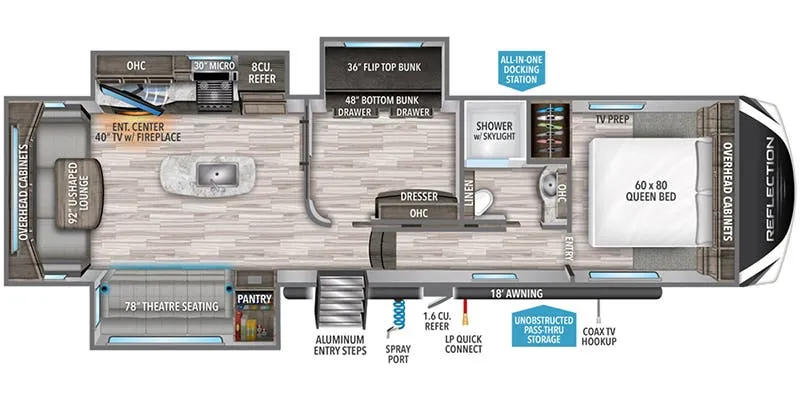 2022 Grand Design Reflection 31MB - Floor plan