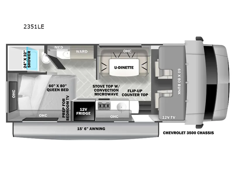 2023 Forest River Forester LE 2151SLE FORD - Floor plan