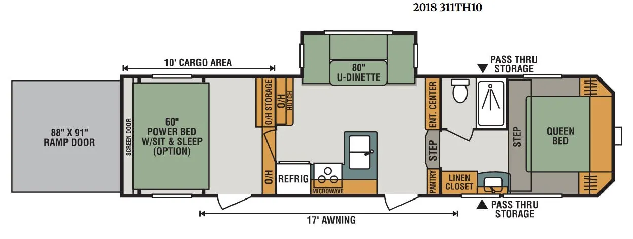 K-Z Sportster 311TH10 floor plan