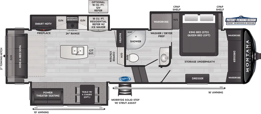 2024 Keystone Montana High Country 295RL floor plan