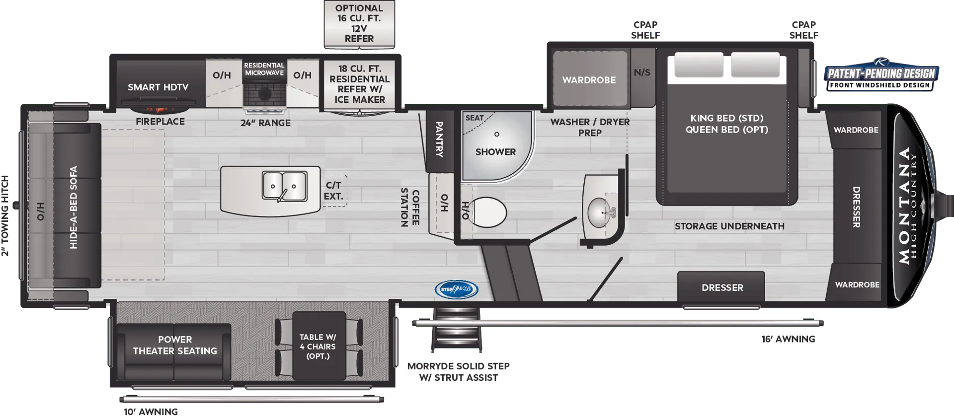 2024 Keystone Montana High Country 295RL - Floor plan
