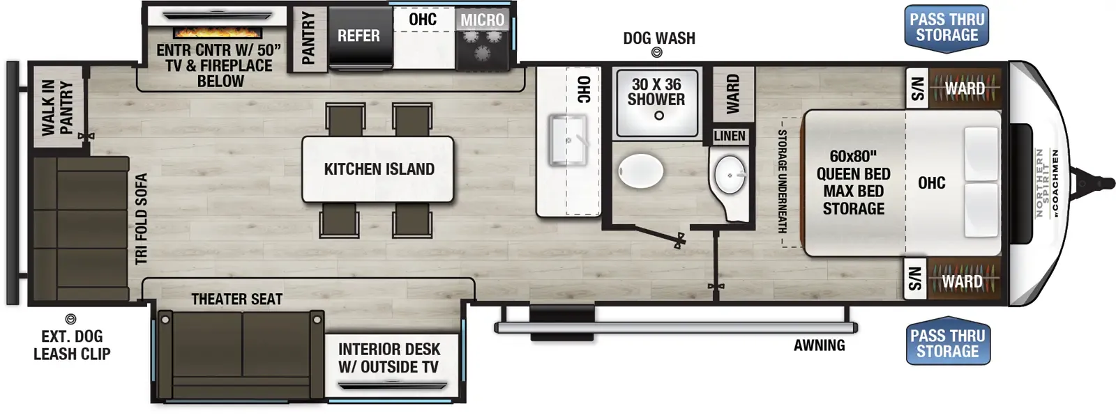 2026 Coachmen Northern Spirit 2975RL - Floor plan