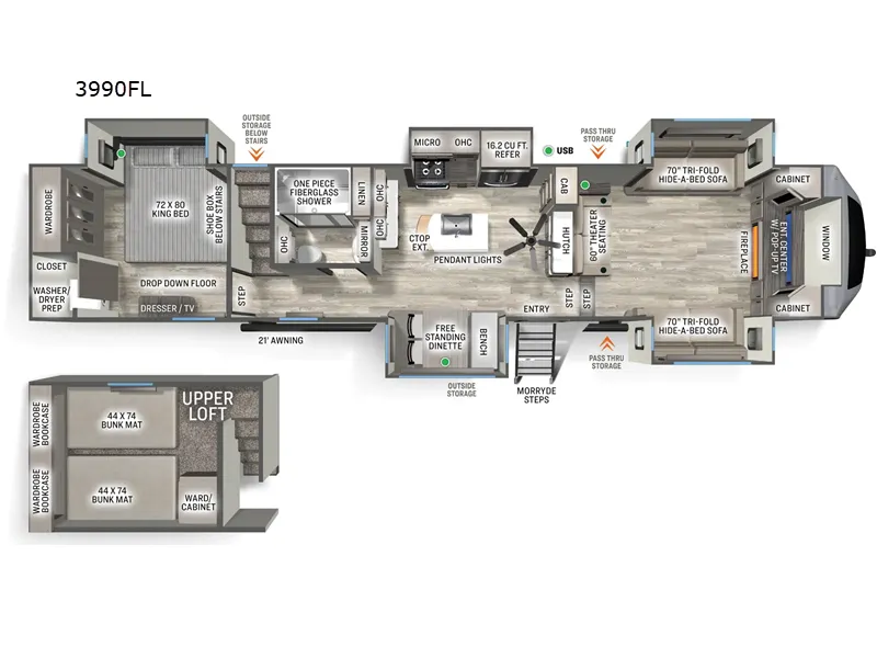 2026 Forest River Sierra 3990FL - Floor plan