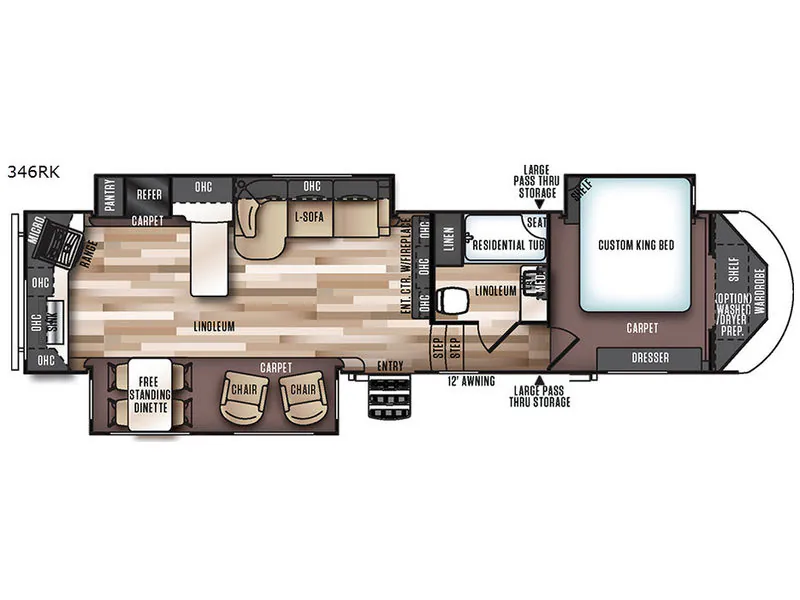 2017 Forest River Salem Hemisphere Lite 346RK — Floor plan