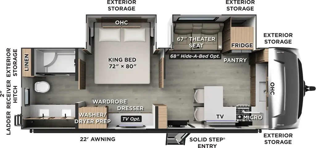 2027 Forest River RV Rockwood Ultra Lite 2623MBR floor plan