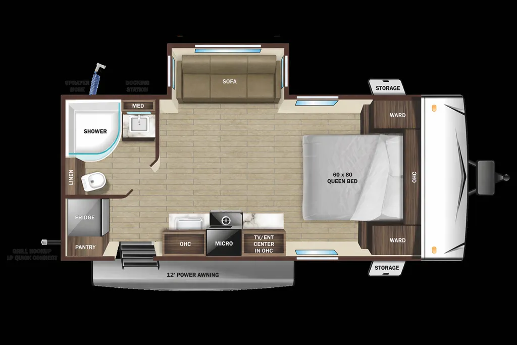 2026 Highland Ridge RV Range Lite 212FB floor plan
