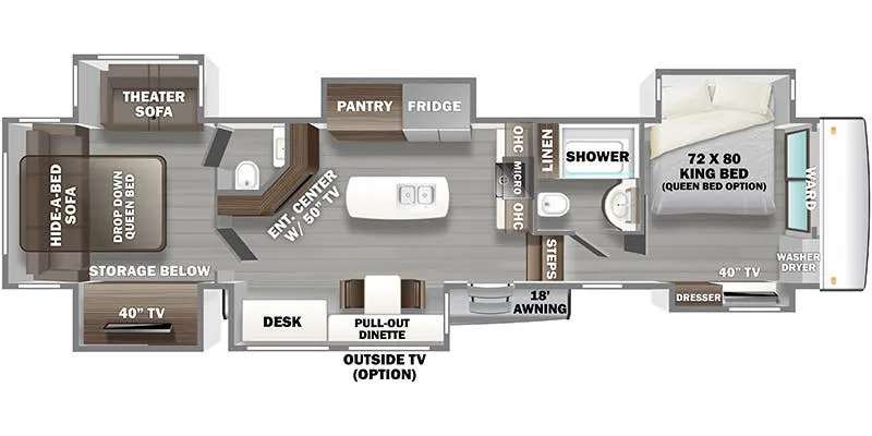 2022 Forest River RiverStone 442MC floor plan