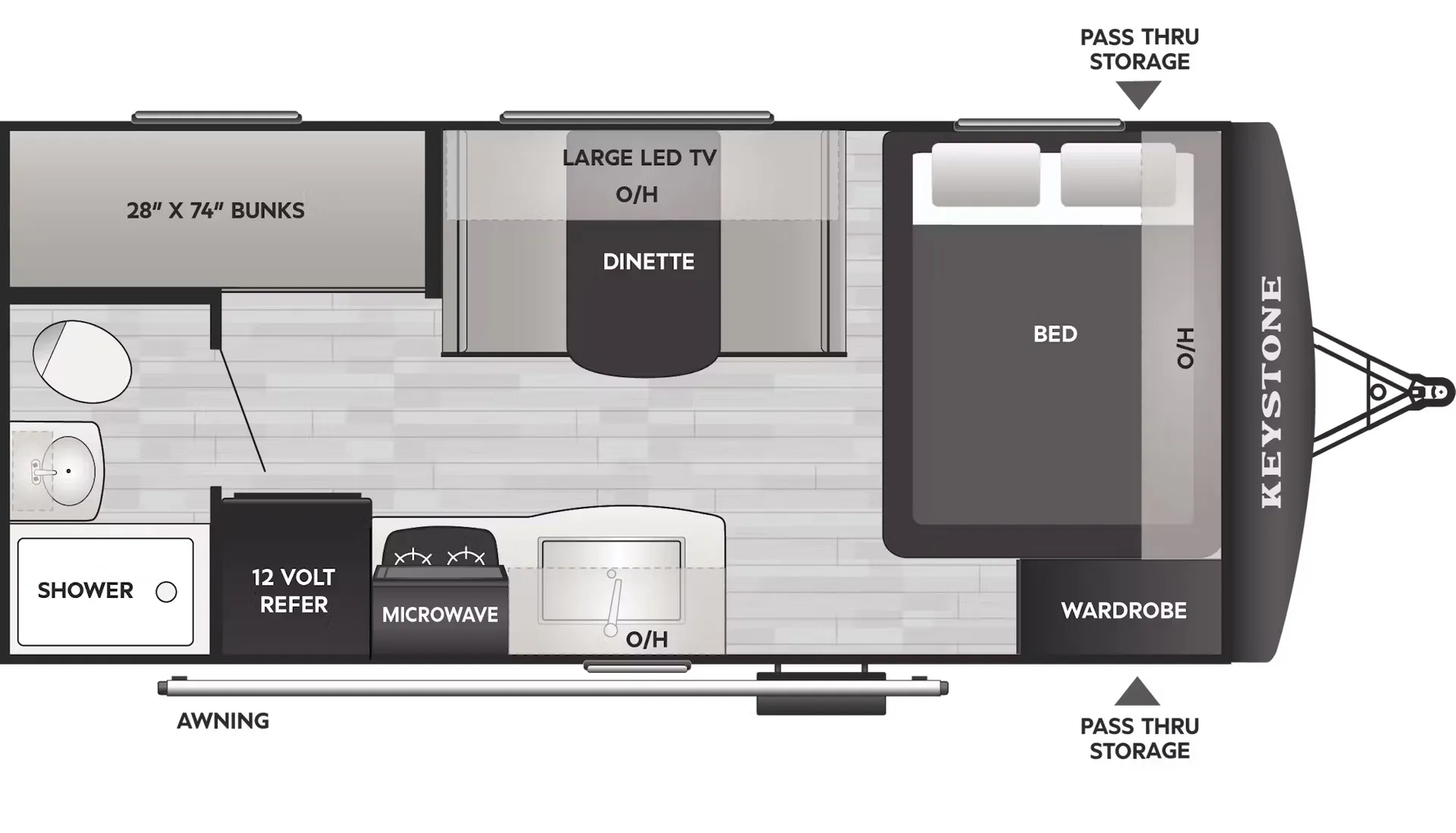 Keystone Passport Classic 170BH floor plan