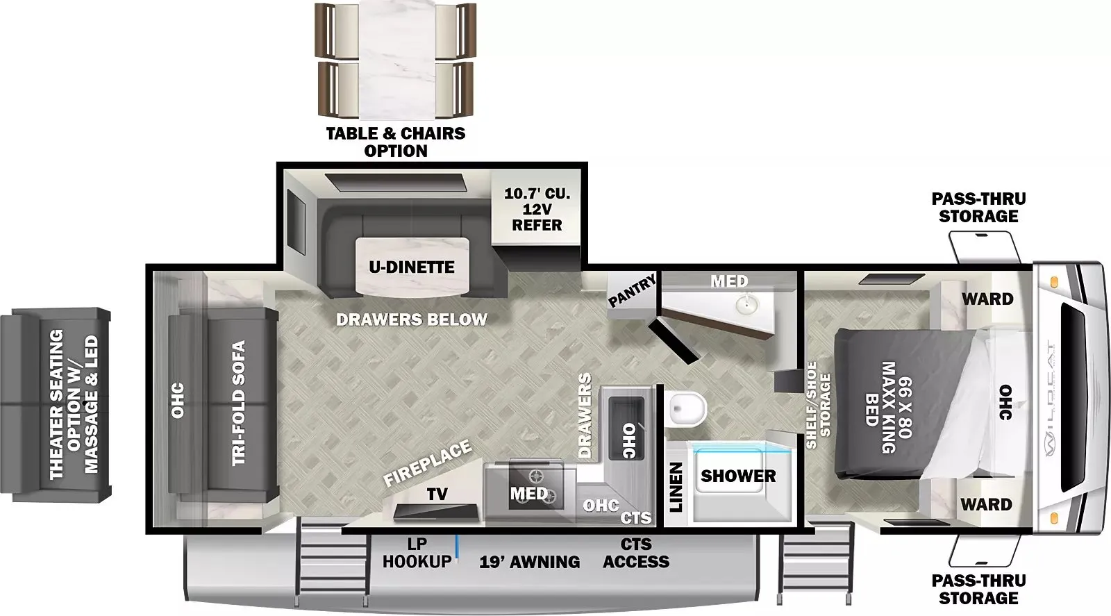 Forest River Wildcat 262RSX floor plan