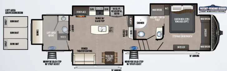 Keystone Montana High Country 334BH floor plan