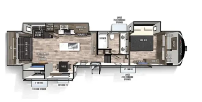 Forest River Cardinal Luxury 345RLX floor plan