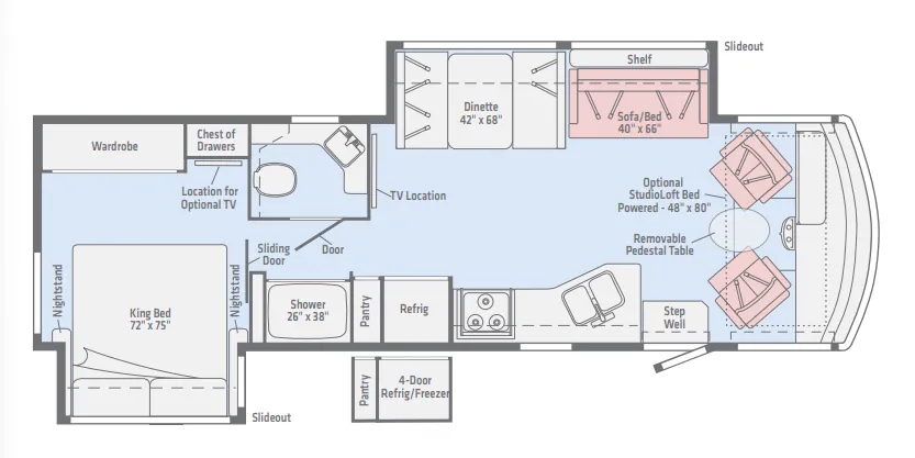 Winnebago Vista 32YE floor plan