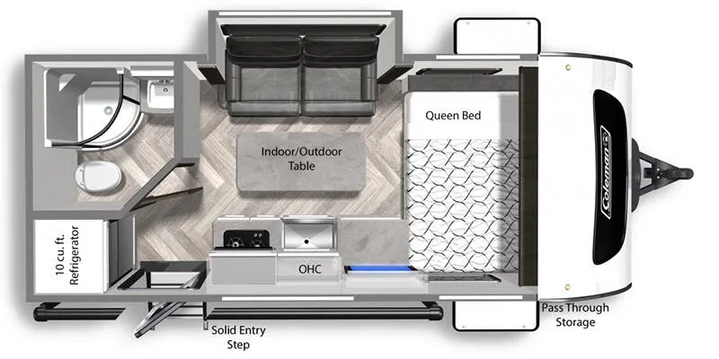 2022 Dutchmen Coleman Rubicon 1608RB - Floor plan