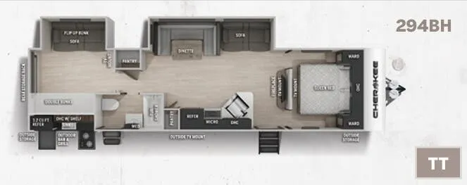 2021 Forest River Cherokee 294BH - Floor plan