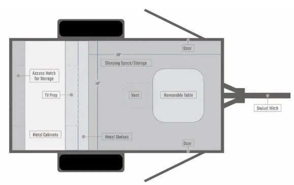 Skinny Guy Campers Armor LT 7LT floor plan