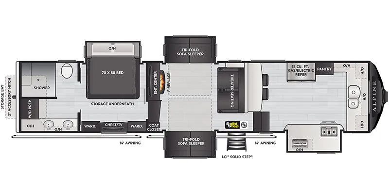 2022 Keystone Alpine 3790FK - Floor plan