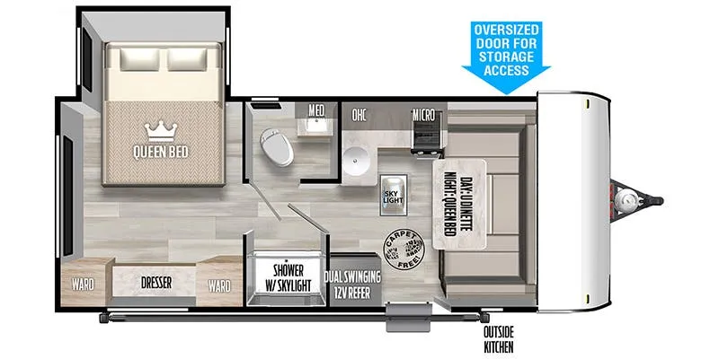 2023 Forest River Wildwood FSX 169RSK - Floor plan