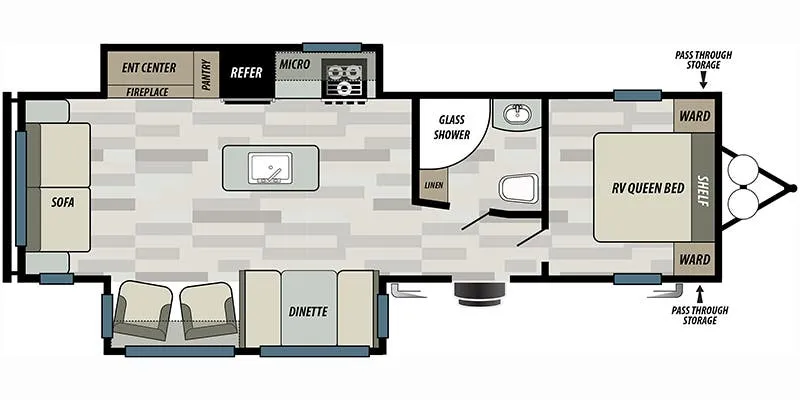 2020 Forest River Salem 27RE floor plan