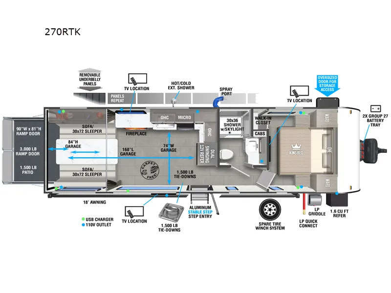 2026 Forest River Wildwood FSX 270RTK - Floor plan
