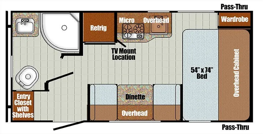 Gulf Stream Vintage Cruiser 17SCD floor plan
