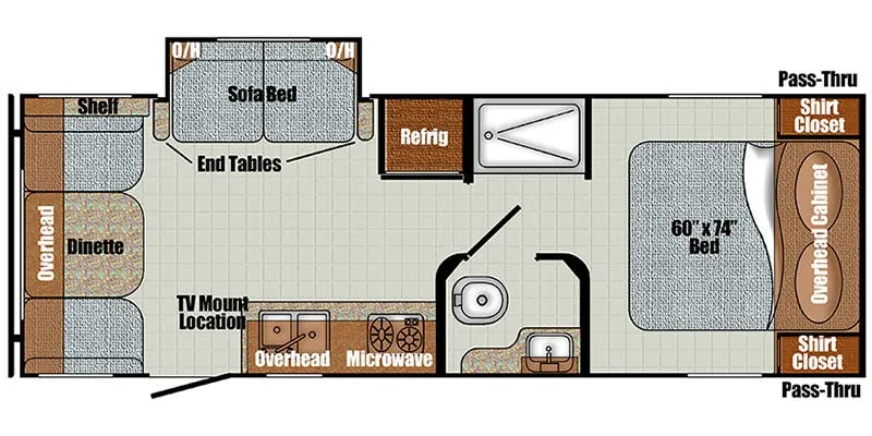 2019 Gulf Stream RV Vintage Cruiser 23RSS - Floor plan