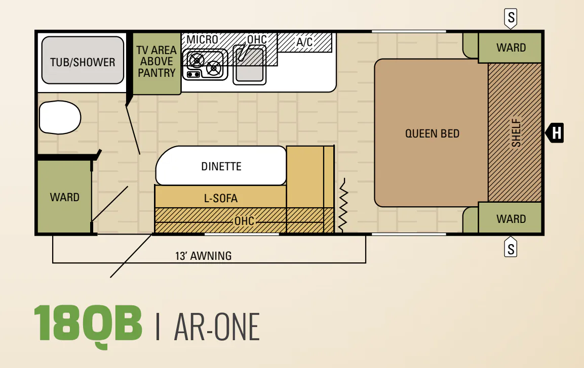 Starcraft AR-ONE 18QB floor plan