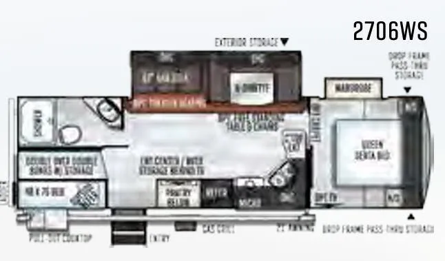 Forest River Rockwood Ultra Lite 2706WS floor plan