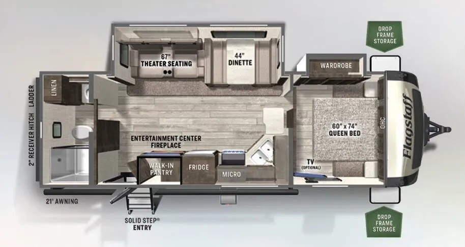 2022 Forest River Flagstaff Super Lite 26RBWS - Floor plan