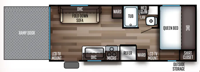 Forest River Cherokee Grey Wolf 19RR floor plan